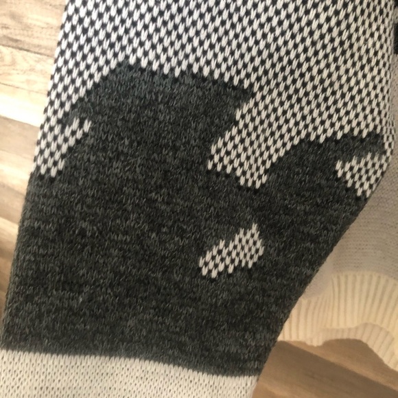 Vintage Shawl Collar Wool Blend Loose Fit Sweater Geometric Pattern Medium - Picture 7 of 11